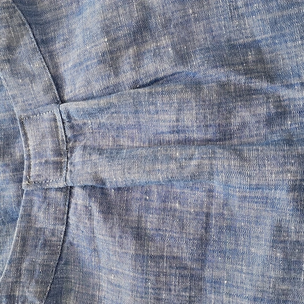 TALBOTS Linen Embroidered Square Neck Top Size XLP - Picture 4 of 5